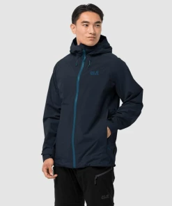 Remise 🔔 Randonnee Pedestre Homme Jack Wolfskin Veste Jack Wolfskin Highest Peak BLEU ⌛
