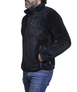 Bon marché 👍 Mode- Lifestyle Homme Peak Mountain Blouson Polaire Homme Carian NOIR ❤️