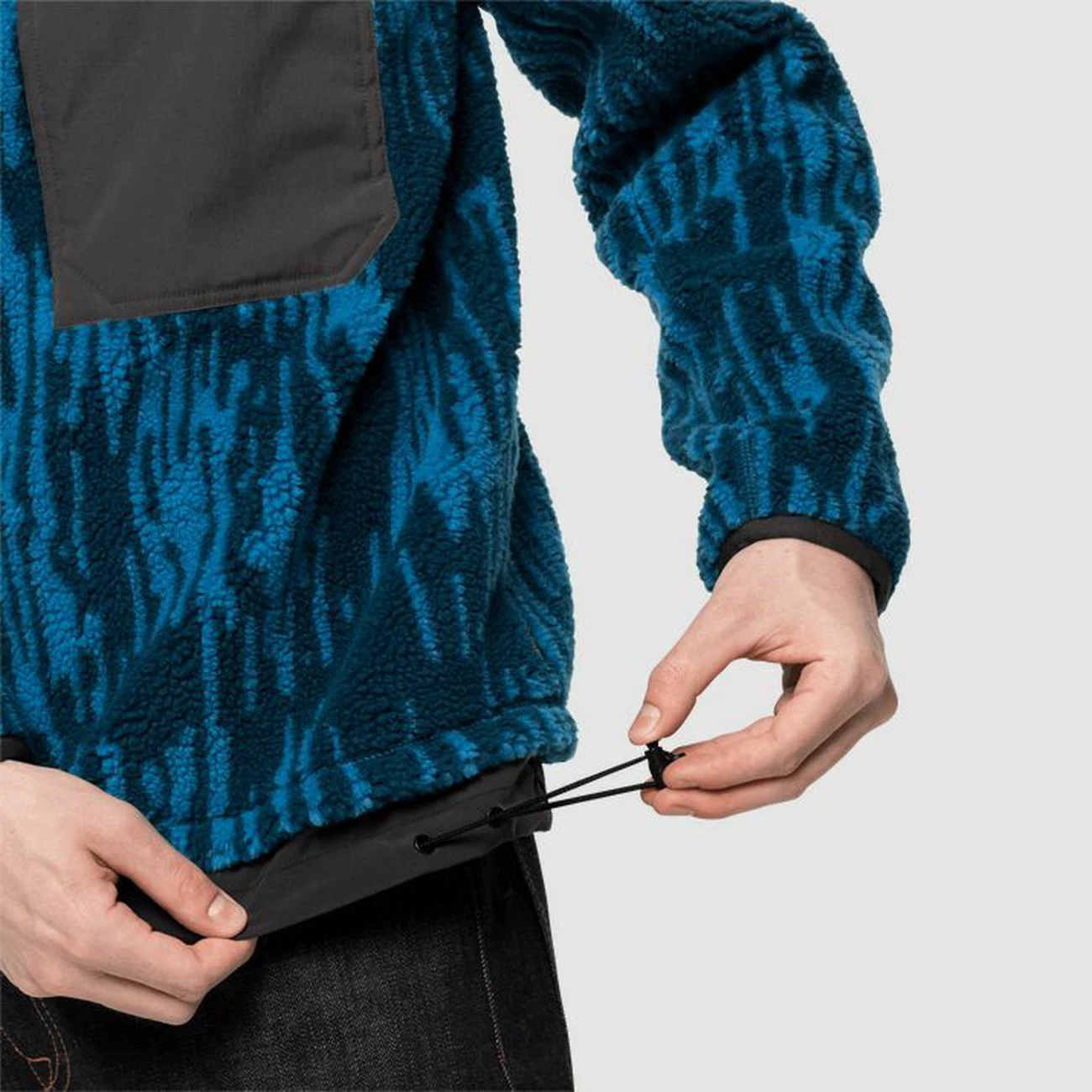 Offres ❤️ Randonnee Pedestre Homme Jack Wolfskin Polaire Jack Wolfskin 365 Fearless Snap Jaquard BLEU 😍 3 Offres ❤️ Randonnee Pedestre Homme Jack Wolfskin Polaire Jack Wolfskin 365 Fearless Snap Jaquard BLEU 😍 – Image 3