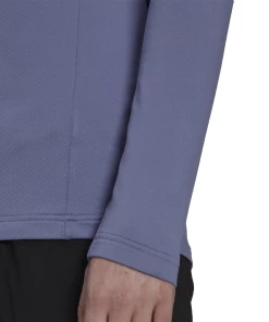 Remise 🥰 Randonnee Pedestre Homme Adidas Veste Adidas Molleton Terrex Everyhike VIOLET ⭐