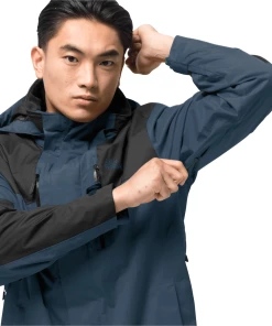Budget 🧨 Randonnee Pedestre Homme Jack Wolfskin Veste Imperméable Jack Wolfskin Jasper Flex BLEU 🔔 -Columbia Shop 46588a846caf4f2a99fe55b3fb4ed6c0