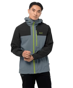 Coupon 🔥 Randonnee Pedestre Homme Jack Wolfskin Veste Imperméable Jack Wolfskin Go Hike GRIS 👏