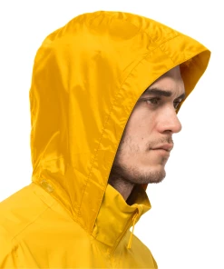 Tout neuf 🎁 Randonnee Pedestre Homme Jack Wolfskin Veste Imperméable Jack Wolfskin Pack & Go Overhead JAUNE 🥰 -Columbia Shop 6d6b3ac937064c4dbd4b676a1c16a28b