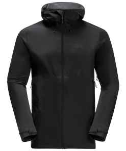 Coupon ⌛ Randonnee Pedestre Homme Jack Wolfskin Veste Imperméable Jack Wolfskin Highest Peak NOIR 🎉