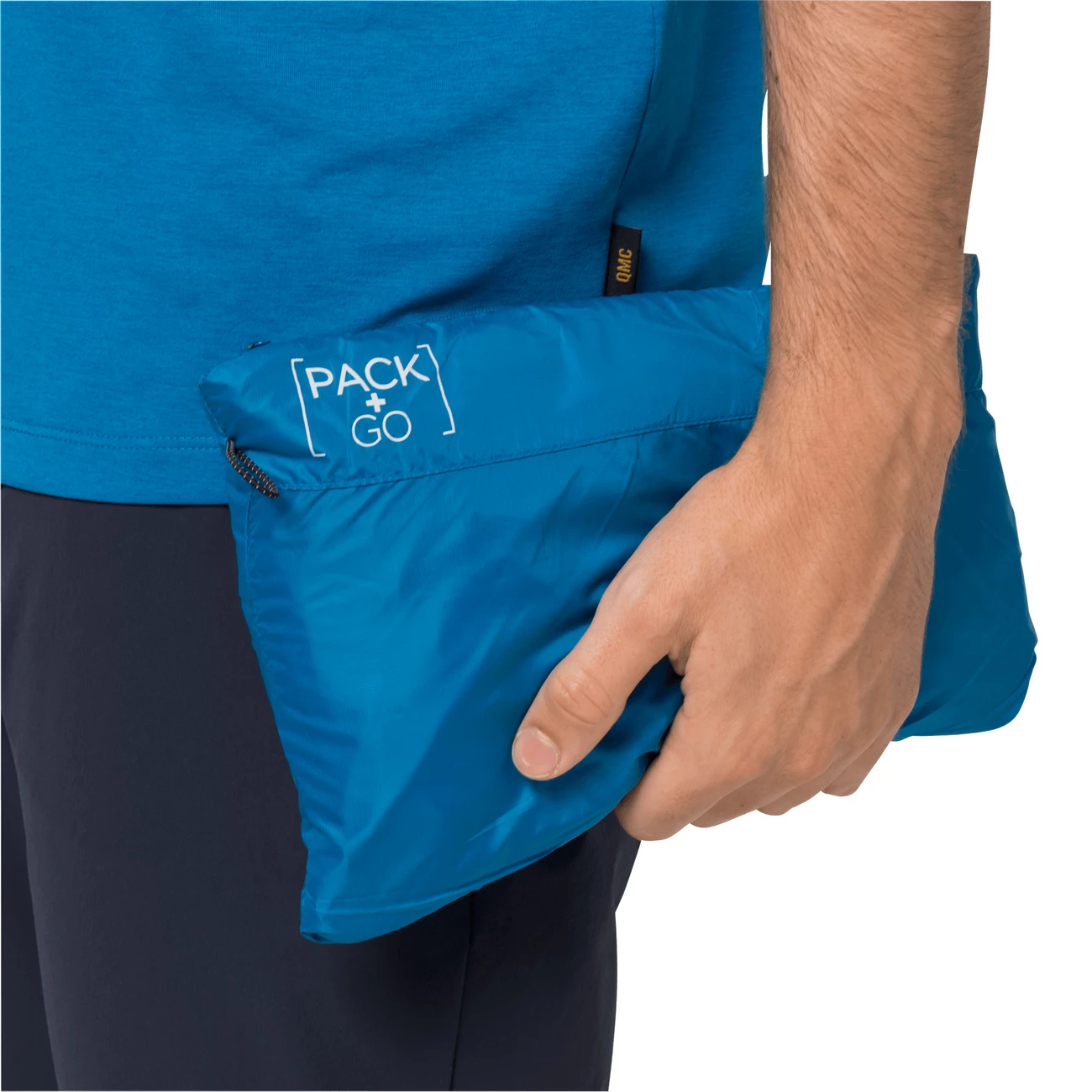 Budget 😍 Randonnee Pedestre Homme Jack Wolfskin Veste Imperméable Jack Wolfskin Pack & Go Windshell BLEU 🎁 5 Budget 😍 Randonnee Pedestre Homme Jack Wolfskin Veste Imperméable Jack Wolfskin Pack & Go Windshell BLEU 🎁 – Image 5