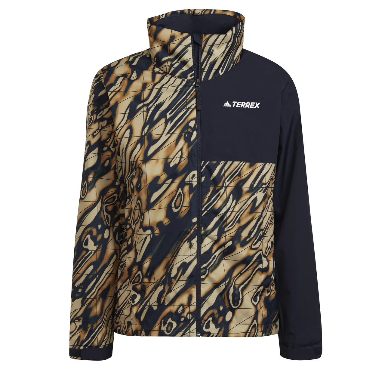 Tout neuf 🔔 Randonnee Pedestre Homme Adidas Veste Adidas Terrex Multi Rain.rdy Primegreen Allover Print 2l Rain MARRON 💯 2 Tout neuf 🔔 Randonnee Pedestre Homme Adidas Veste Adidas Terrex Multi Rain.rdy Primegreen Allover Print 2l Rain MARRON 💯 – Image 2