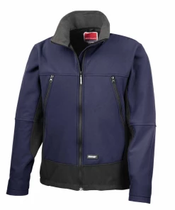 Vente flash ✨ Randonnee Pedestre Homme Result Veste Softshell Sport Unisexe - R120x - Bleu Marine BLEU 😉