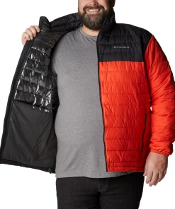 Vente flash ⌛ Randonnee Pedestre Homme Columbia Veste Columbia Powder Lite ORANGE 😀