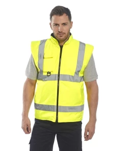 Sortie 🛒 Randonnee Pedestre Adulte Portwest Parka Haute Visibilité 7 En 1 Portwest Hi Vis Respirant JAUNE 🎉