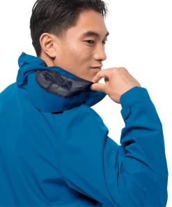Top 10 👍 Randonnee Pedestre Homme Jack Wolfskin Veste Imperméable Jack Wolfskin Evandale BLEU ⌛