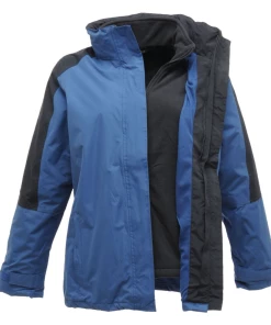 Remise 🎉 Randonnee Pedestre Adulte Regatta Professional Veste Imperméable 3 En 1 Femme Regatta Professional Defender Iii BLEU 🛒