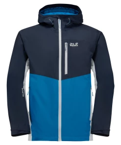 Coupon 🌟 Randonnee Pedestre Homme Jack Wolfskin Veste Imperméable Jack Wolfskin Eagle Peak BLEU 🛒 -Columbia Shop bd2f402f75ad47a296708e62951ad624