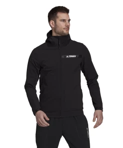 Sortie 🔥 Randonnee Pedestre Homme Adidas Veste Adidas Terrex Multi Stretch Softshell NOIR 🔥