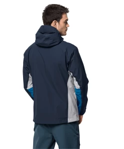 Coupon 🌟 Randonnee Pedestre Homme Jack Wolfskin Veste Imperméable Jack Wolfskin Eagle Peak BLEU 🛒 -Columbia Shop d3b968af36e0436d950bbc073007711f