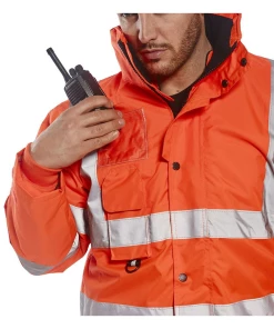 Bon marché 💯 Randonnee Pedestre Adulte Portwest Parka Haute Visibilité 7 En 1 Portwest Traffic Go/rt ORANGE 🧨