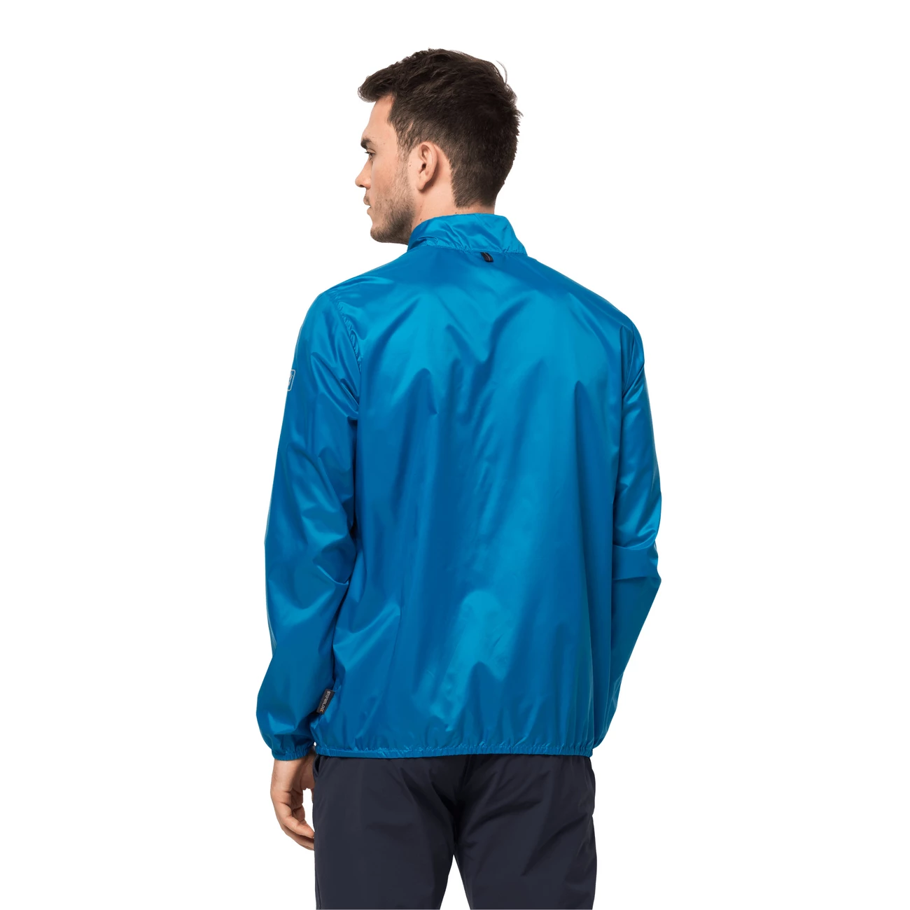 Budget 😍 Randonnee Pedestre Homme Jack Wolfskin Veste Imperméable Jack Wolfskin Pack & Go Windshell BLEU 🎁 4 Budget 😍 Randonnee Pedestre Homme Jack Wolfskin Veste Imperméable Jack Wolfskin Pack & Go Windshell BLEU 🎁 – Image 4