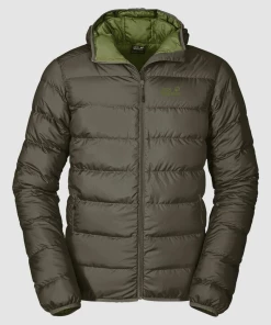 Coupon ⌛ Randonnee Pedestre Homme Jack Wolfskin Doudoune À Capuche Jack Wolfskin Helium 3xl VERT 😍