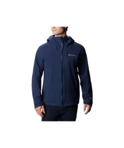 Budget 🎉 Randonnee Pedestre Homme Columbia Veste Imperméable Columbia Omni-tech Ampli-dry Shell BLEU 🎁
