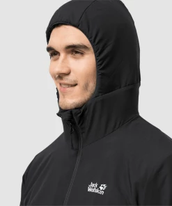 Budget 🌟 Randonnee Pedestre Homme Jack Wolfskin Veste Jack Wolfskin Jwp Atmos NOIR ❤️